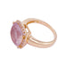 Ring 58 Poiray ring, “Filles Antik”, pink gold, pink quartz, diamonds. 58 Facettes 33124