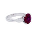 Bague 52 Bague or blanc, rubis et diamants. 58 Facettes 32370