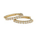 Earrings Pair of small hoop earrings in yellow gold, diamonds. 58 Facettes 32673