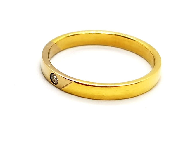 Bague 54 Bague Alliance Or jaune Diamant 58 Facettes 1178336CD