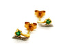 Earrings Stud earrings Yellow gold Emerald 58 Facettes 1141395CD
