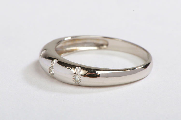 Bague 54 Bague Or blanc Diamant 58 Facettes 04923CD