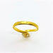 Ring 56 Gold and Oxide Solitaire Ring 58 Facettes 20400000615