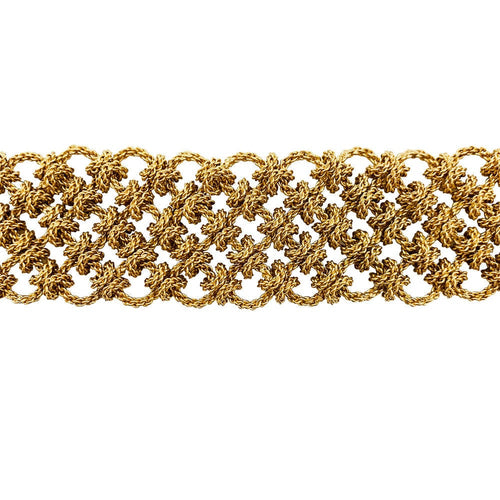 Bracelet Bracelet "Résille" en or jaune. 58 Facettes 31029