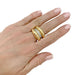 Ring 55 Yellow gold gadroon ring, diamonds. 58 Facettes 32102