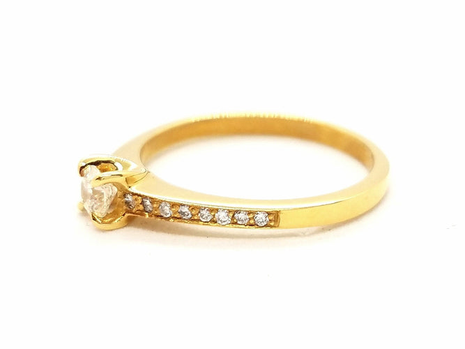 Bague 53 Bague Solitaire Or jaune Diamant 58 Facettes 578745RV