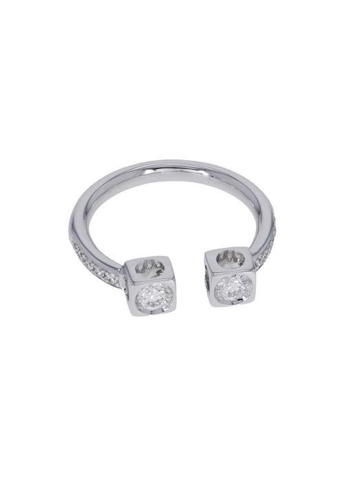 Bague Bague DINH VAN Le Cube Diamant GM en Or Blanc 750/1000 58 Facettes