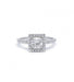 Ring 54 / White/Grey / 750‰ Gold Solitaire Diamond Ring 0.82 carat 58 Facettes 210131R-200065R
