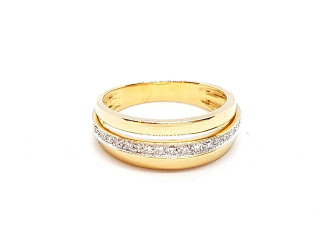 Bague 57 Bague Or jaune Diamant 58 Facettes 00276CN