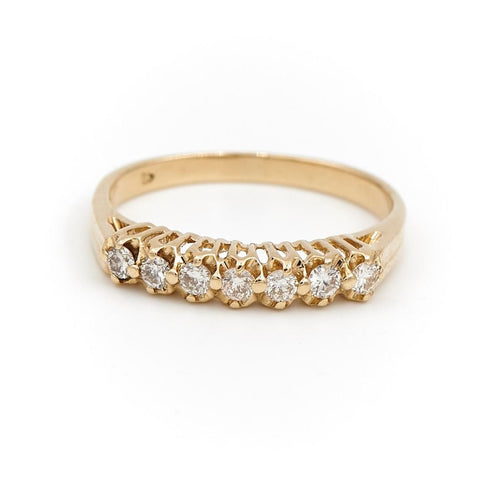 Bague 52 Bague Demi alliance Or jaune Diamant 58 Facettes 1718449CN