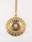Pendentif Pendentif rond vintage or jaune, diamant et saphirs 58 Facettes J86