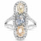Bague 53 Bague or gris saphirs diamant 58 Facettes 31100172