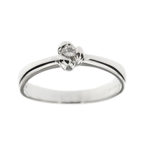 Bague 56 Bague solitaire avec diamant 0,10 ct 58 Facettes 29529