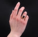 Ring 58 Rhodolite garnet and vintage gold ring 58 Facettes 23-064