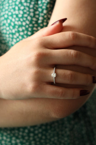 Bague 52 Bague Solitaire Or blanc diamant 58 Facettes 2376866CN