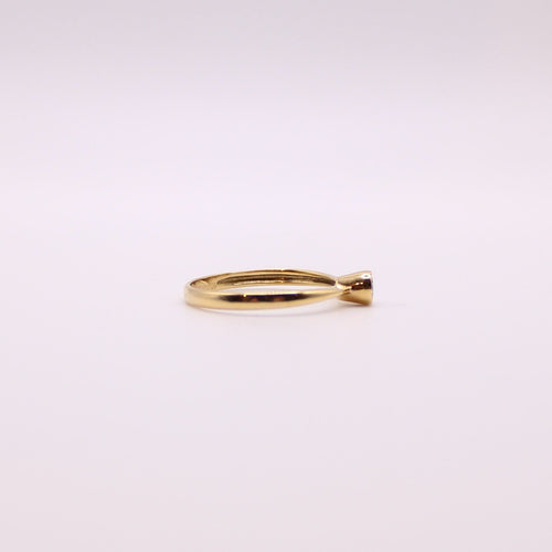 Bague Solitaire en or jaune et diamant serti clos 58 Facettes