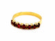 Bague 52 Bague Demie alliance Or jaune Rubis 58 Facettes 1292149CN