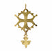 Pendentif Croix huguenote or jaune 58 Facettes 23-163