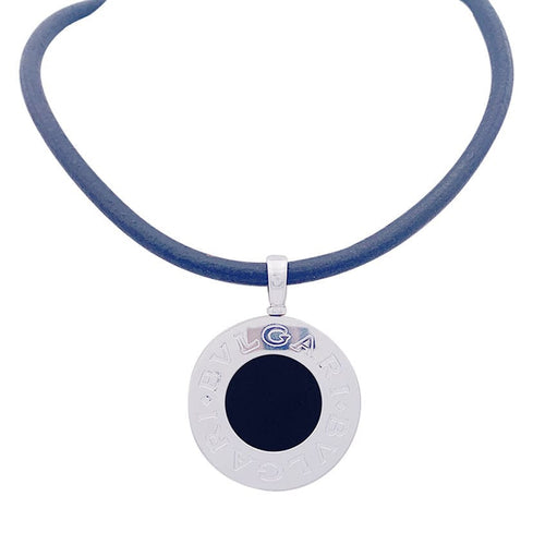 Collier Collier Bulgari "Bulgari Bulgari" or jaune, acier, onyx. 58 Facettes 33498