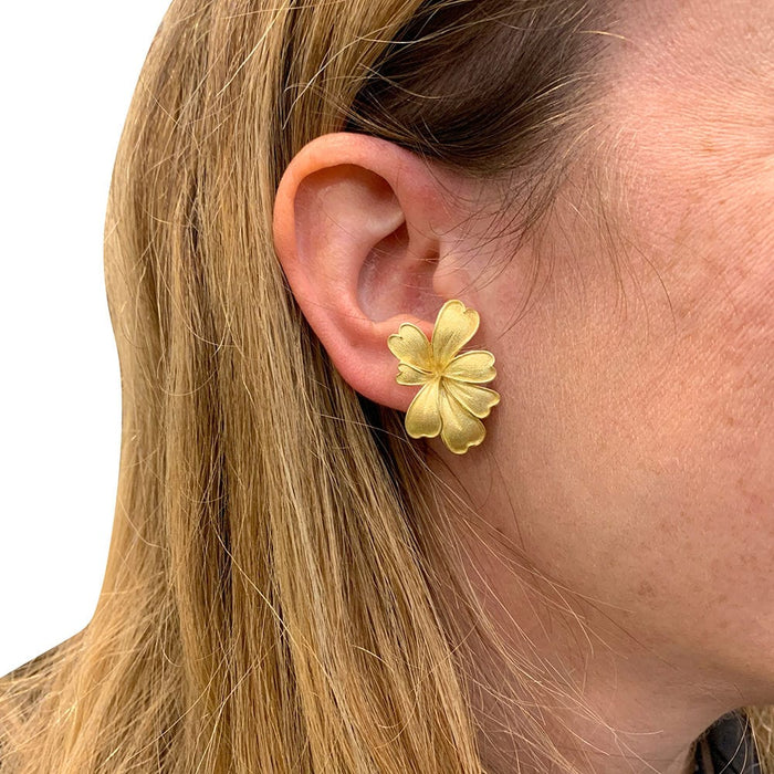 Boucles d'oreilles Boucles d'oreilles, "Feuillage", or jaune. 58 Facettes 31273