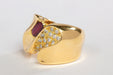 Ring 47 Ring Yellow gold Ruby 58 Facettes 00375CN