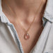 Necklace Rose quartz pendant necklace, diamonds 58 Facettes