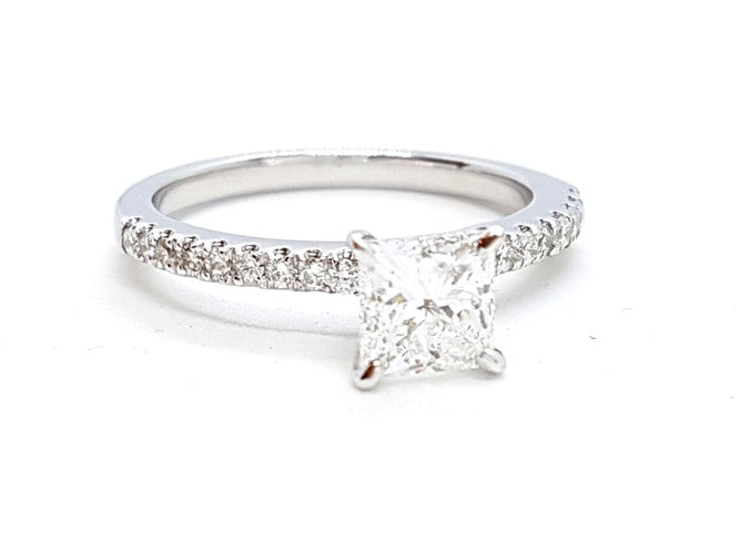 Bague 53 Bague Solitaire Or blanc Diamant 58 Facettes 578718RV