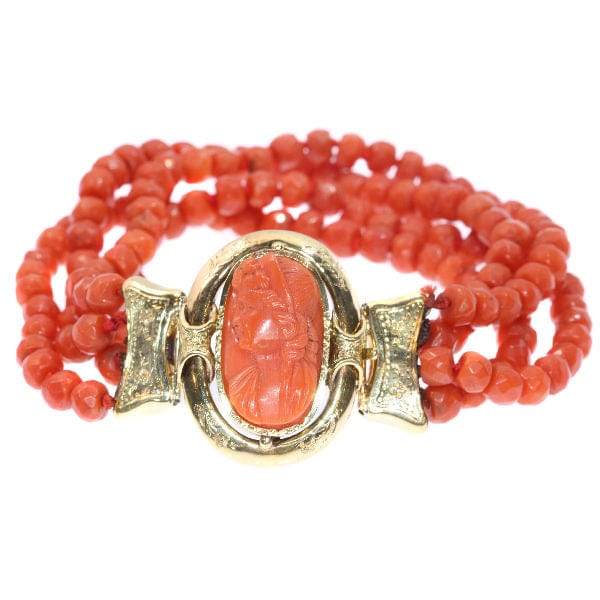 Bracelet Bracelet perles de corail 58 Facettes 17086-0035