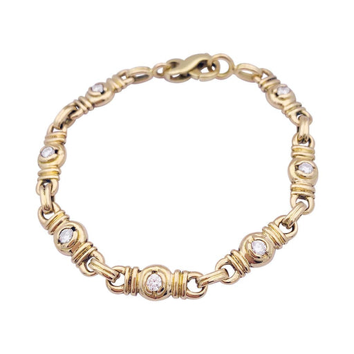 Bracelet Bracelet or jaune, diamants. 58 Facettes 33524