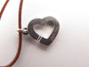 Bracelet on cord DINH VAN double heart r9 14 to 20 cm white gold diamonds 58 Facettes 253351