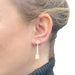 Earrings Dangling earrings in white gold, platinum, pearls and diamonds. 58 Facettes 32434