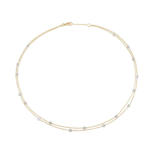 Collier Collier "Gouttière" deux ors et diamants. 58 Facettes 27921