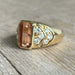 Ring 51 Ring in yellow gold, pink tourmaline, diamonds 58 Facettes 130