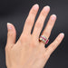 Ring 53 Asymmetrical tank ring with ruby ​​diamonds 58 Facettes 21-351