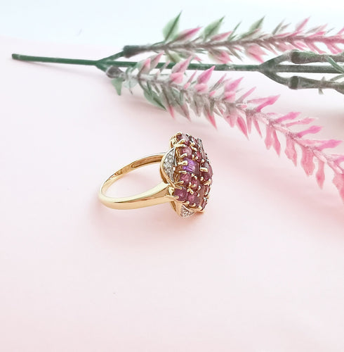 Bague Bague Améthystes Rubis Diamants 58 Facettes AA 1617