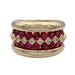 Ring 52 Poiray ring yellow gold, rubies, diamonds. 58 Facettes 32190