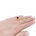 Ring 54 Boucheron ring, “Jaïpur”, yellow gold, garnet. 58 Facettes 32643