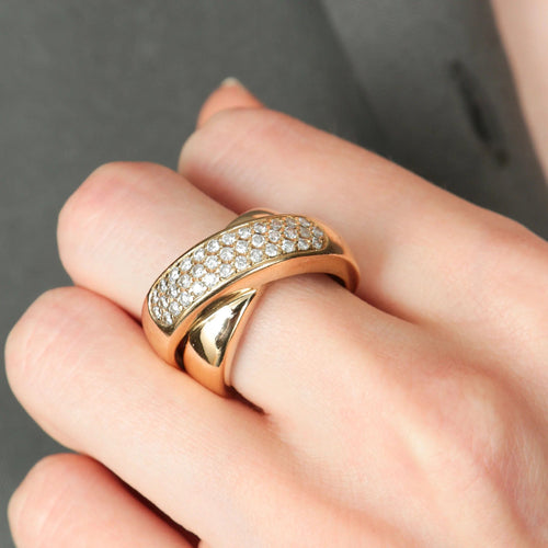 Bague 53.5 / Diamants / Or Jaune BAGUE "LIEN" OR & DIAMANTS 58 Facettes BO/220023 RIV