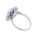 Bague 52 Bague Pompadour, or blanc, platine, saphir et diamants. 58 Facettes 32293