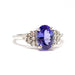 Bague Bague tanzanite diamants or blanc 58 Facettes