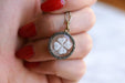 Belle Epoque gold pendant necklace clover surrounded by diamonds 58 Facettes