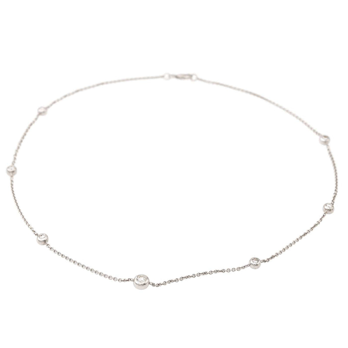 Collier Collier Or blanc Diamant 58 Facettes 2328938CN