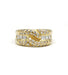 Ring 54 / Yellow / 750‰ Gold Entrelac Diamond Ring 1ct 58 Facettes 220099R