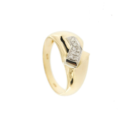 Bague 56 Bague bicolore diamants 58 Facettes 32713