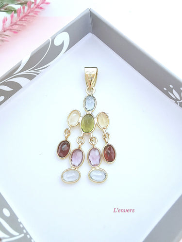 Pendentif Pendentif Arlequin Pierres fines 58 Facettes AA 1616