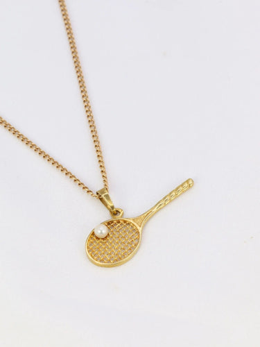 Pendentif Pendentif vintage raquette de tennis perle 58 Facettes 893