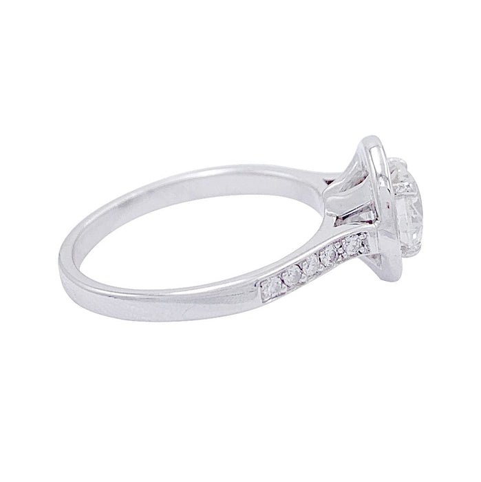 Bague 53 Bague solitaire diamant, or blanc. 58 Facettes 32246