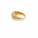 Ring 54 Cartier Godrons Diamond Gold Ring 58 Facettes