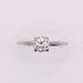 Solitaire ring 4 claws white gold, diamond 58 Facettes