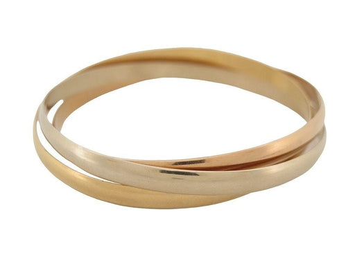 Bracelet bracelet 3 anneaux en or jaune blanc et rose 18k 23 cm trinity 58 Facettes 257839